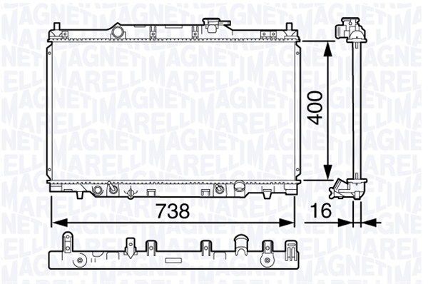 MAGNETI MARELLI radiatorius, variklio aušinimas 350213133400